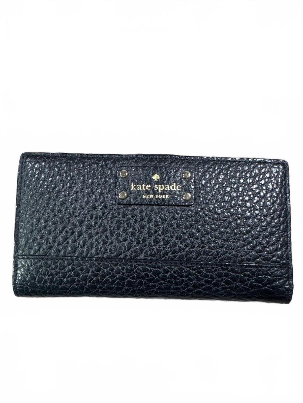 Kate Spade Black Pebbled Leather Wallet